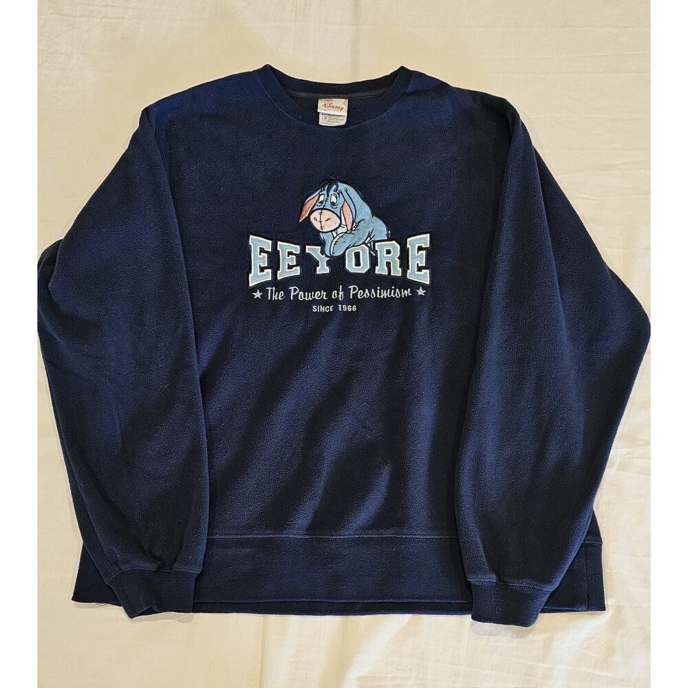 Vintage Disney Store Eeyore Fleece Sweatshirt Size M